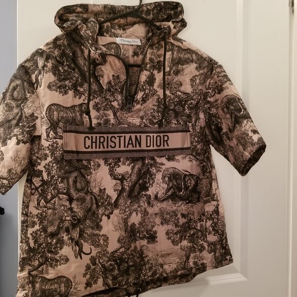 Dioriviera Short-Sleeved Cropped Anorak with Hood - Picture 1 of 4